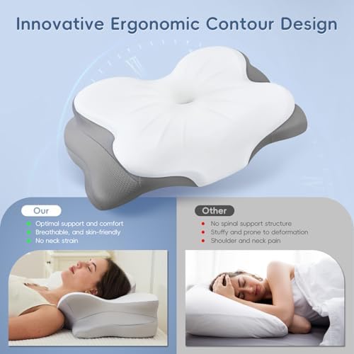 Cervical Neck Pillow,Ergonomic Memory Foam Pillow for Neck Pain Relief - Image 3
