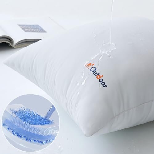 MIULEE Pack of 2 12x20 Inch Outdoor Waterproof Throw Pillow Inserts - Image 4