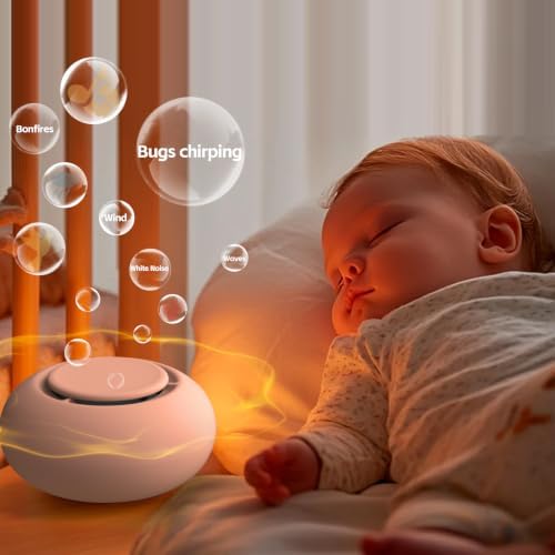 Portable Baby Sound Machine & Essentials for Babies & Kids-Peach - Image 3