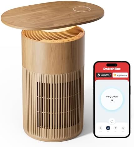 SwitchBot Air Purifier for Home Large Room, Matter, Up to 3620 ft², Air Purifier for Wildfire Smoke, Pets, Odors, 20dB, Washable Pre-filter, Pet Mode, RGB Light, Work with Alexa, HomeKit, Google Home by SwitchBot