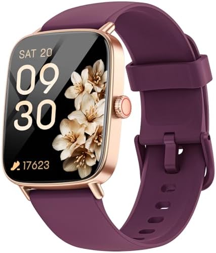 Smart Watch for Women, 1.85" HD Smartwatch Compatible iPhone/Samsung/Android (Answer/Make Calls), 100+ Sport Modes Fitness Tracker with Heart Rate/Sleep/SpO2 Monitor, IP68 Waterproof, with 2 Bands by AEAC