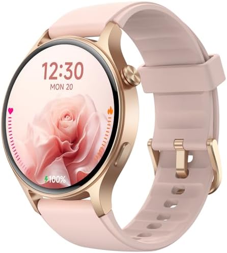 Fitpolo Smart Watch for Women,1.3" AMOLED Touchscreen Fitness Tracker, Make/Answer Calls, Heart Rate SpO2 Monitor, 3ATM Waterproof, Sleep & Activity Tracking Smartwatch for Android Phones iPhone by Fitpolo