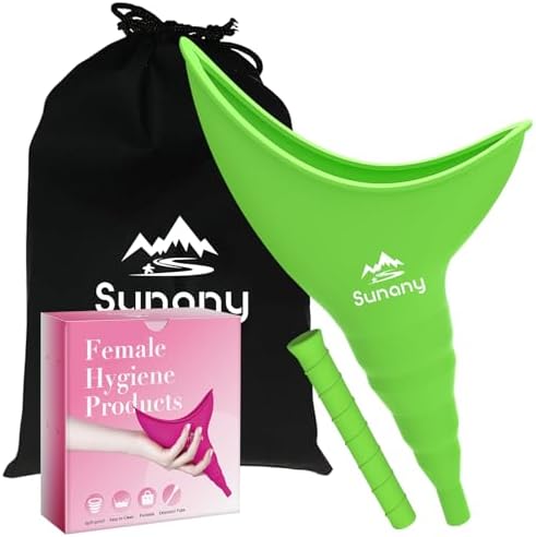 Female Urination Device, Reusable Female Urinal Silicone Women Pee Funnel | Women to Pee Standing Up, The Perfect Companion for Camping,Travel travel outdoor, folds compact, easy rinse by Sunany