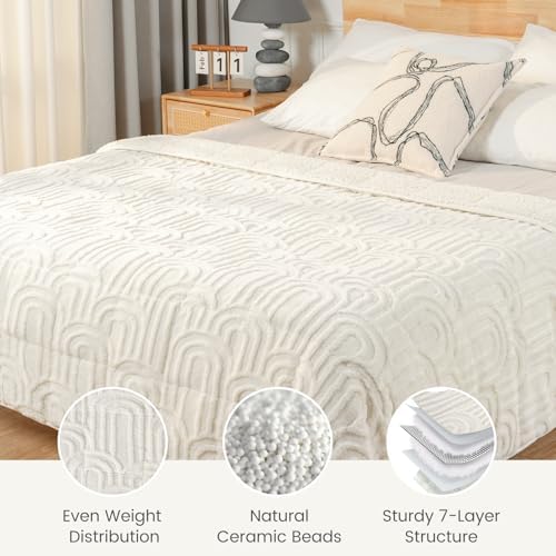 Sherpa Fleece Weighted Blanket for Adults, Dual Sided Soft, 60"x80" 20lbs - Image 5