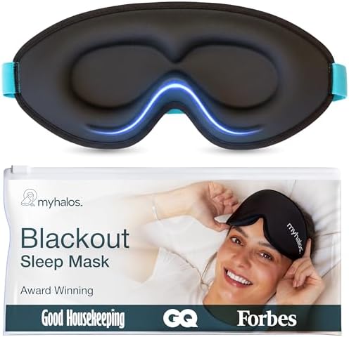 MyHalos® Sleep Mask for Men and Women, 3D Blackout Eye Masks for Sleep by myhalos