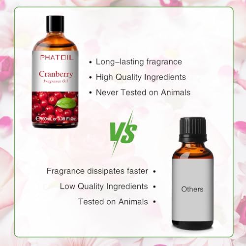 PHATOIL Cranberry Fragrance Oil for Diffuser Aromatherapy 3.38FL.OZ - Image 4