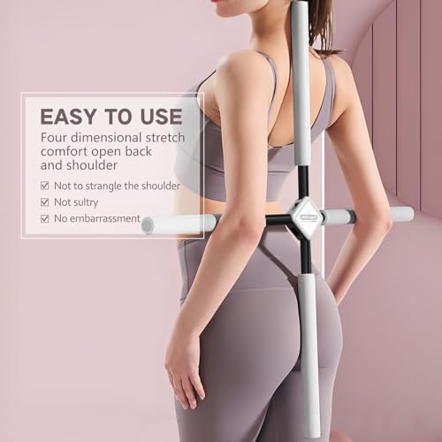 Yoga Stick- Posture Corrector Stick for Back Pain Relief - Upper & Lower Back Stretcher and Straightener Tool for Men and Women - Portable Mobility Stretch Pole for Neck Hump, Spine Alignment & Home Workout - Image 2