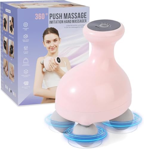 DEITY 4 Heads Handheld Massage Gun Deep Tissue, Electric Body Massager, Percussion Muscle Massager for Easing Shoulder and Back Tension, with Reverse Thrust Function by DEITY
