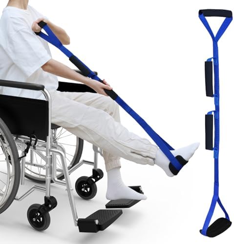 48 Inch Long Leg Lifter, Rigid Leg Lifter Strap With EVA Handgrips &Foot Loop, Leg Lifter After Hip Replacement&Knee Surgery Recovery Aids Kit,Leg Lifters Getting Legs In And Out Of Bed,Car,Wheelchair by Unknown
