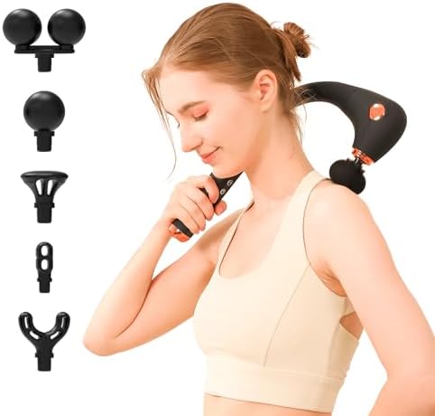 DS SAVORING Massage Gun with Extension Handle, Deep Tissue Percussion Back Massager for Pain Relief by DSSAVORING