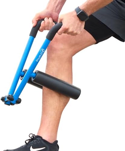 DoubleUP Roller D2 Leg & Arm Massager, Metal Frame + 2 Rollers, Blue by DoubleUP