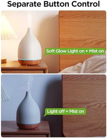InnoGear 300ml Ceramic Essential Oil Diffuser, Diffusers for Home, Yellow - Image 4