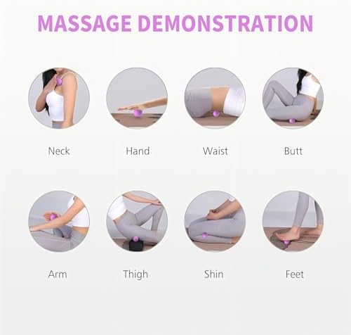 2.5" Mini Massage Ball, 10 Speeds Vibrating Massage Roller Ball for Palm, Hand, Foot, Leg, Neck, Back, Trigger Point Muscle Therapy Ball for Myofascial Release, Plantar Fasciitis Relief (Purple) - Image 3