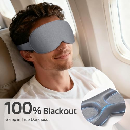 Sleep Mask for Men Women - 100% Blackout Eye Masks for Sleep - Image 2