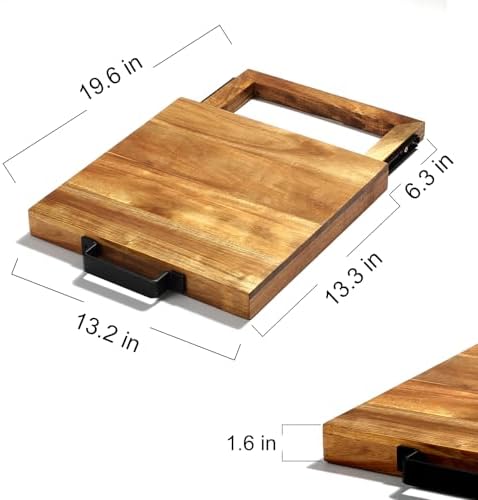 Natural Acacia Sliding Tray for Coffee Machine, Kitchen Appliance Slider - Image 3
