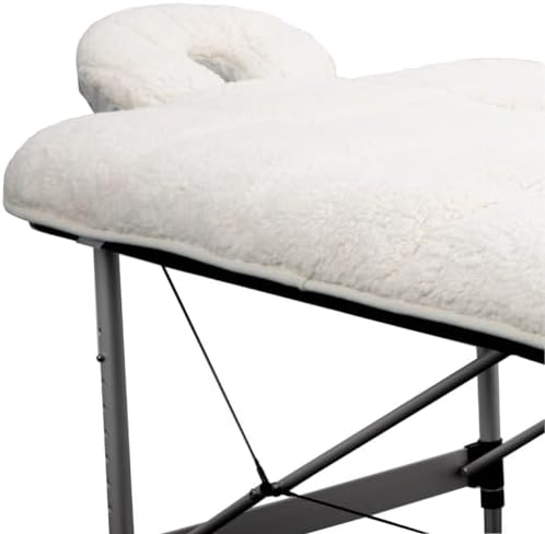 ForPro Premium Quilted Fleece Table Pad Set, Natural, Extra Soft, Hypoallergenic, for Massage Tables, Includes Massage Table Pad and Face Rest Cover by ForProProfessionalCollection