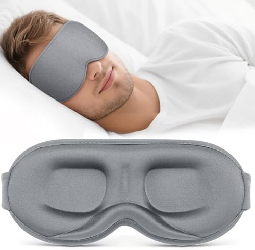 Sleep Mask for Men Women - 100% Blackout Eye Masks for Sleep by Vynix