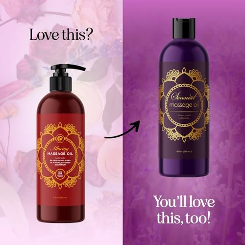 Relaxing Massage Oil for Massage Therapy - Aromatherapy Full Body Massage Oil with Enchanting Lavender Ylang Ylang Orange and Geranium Essential Oils - Naturally Scented Vegan Non GMO & Gluten Free - Image 4