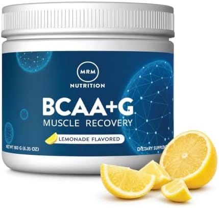 MRM BCAA + G Powder - for Women & Men, Vegan, Lemonade Flavor - 27 Servings by MRM