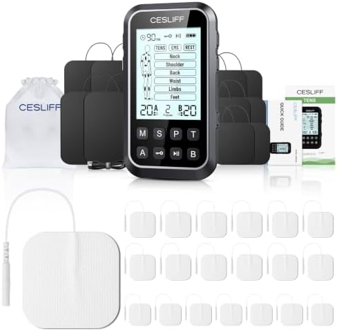 Dual Channel Tens Unit +Pads 20 Pack by CESLIFF