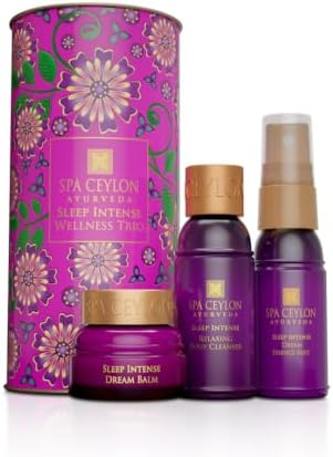 SPA CEYLON Sleep Intense Wellness Trio Set, Ayurvedic Pampering Set with Natural Ingredients, Shower Gel, Body Mist, Balm (150 g, Lavender, Ylang Ylang) by SPACEYLON