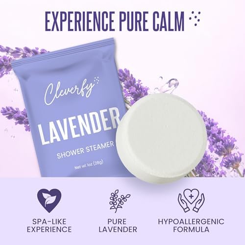 Cleverfy Lavender Shower Steamers Aromatherapy Gifts for Women, 18 Tablets - Image 4