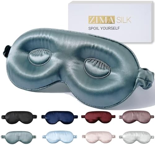 ZIMASILK Adjustable 22 Momme 100% Pure Mulberry Silk Sleep Mask by ZIMASILK