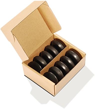 Master Massage Contour Shape Malteser Balsalt Stone for Hot Stone Massage 10 Piece Pack, 1count- Black Lava Hot Stones in Unique Dish by MasterMassage