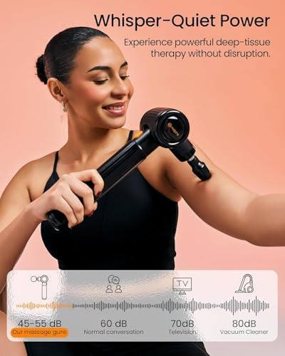 NAPRE Massage Gun,Massage Gun Deep Tissue with Extension Handle & 3 Adjustable Angles,Handheld Percussion Back Massager for Muscle/Neck/Body Pain Relief,6 Heads,Black - Image 6