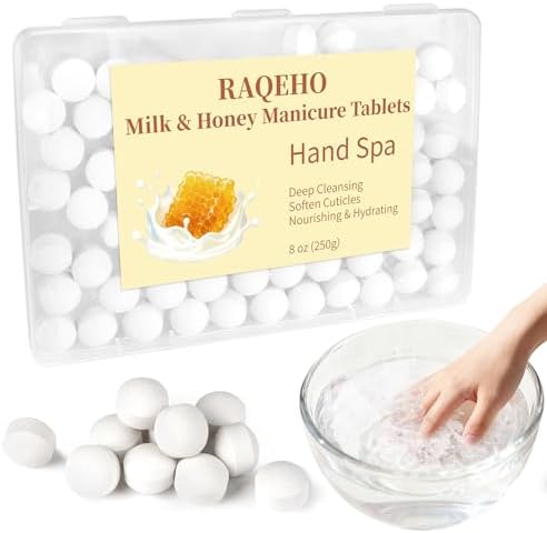 Manicure Spa Balls 8oz - Moisturizing Nail Soak Tablet, Milk & Honey by Unknown
