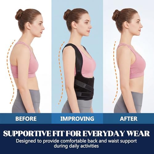 Posture Corrector for Men & Women, Full Back Brace & Straightener - Image 2