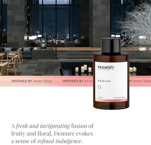 Scentify Demure Aroma Oil Refill for Diffusers – Fresh Citrus & Soft Floral Scent with Musk & Sandalwood – Luxury Aromatherapy Fragrance Oil 100ml / 3.38oz - Image 4