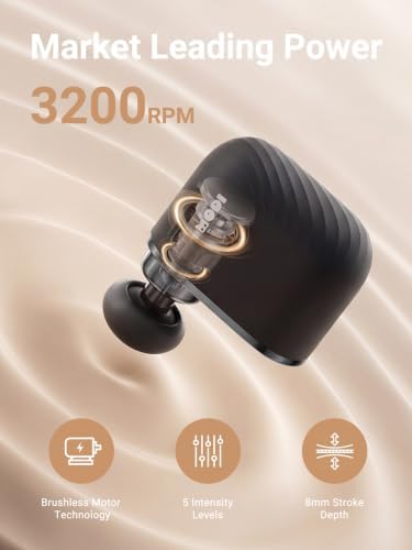 Modi Mini Massage Gun | Portable Powerful 3200RPM Handheld Massager | High Intensity Muscle Massager | Massage Gun Deep Tissue | Lightweight Percussion Body Massager Gun Relief | Airplane Safe - Image 2