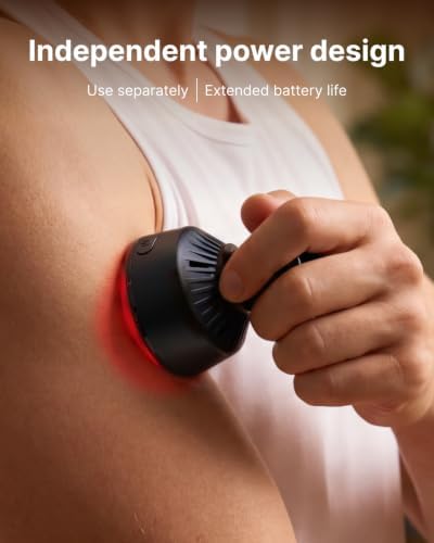 RENPHO Active 2 Red Massage Gun with 850nm Infrared Heating & 3 Light Modes - Image 5