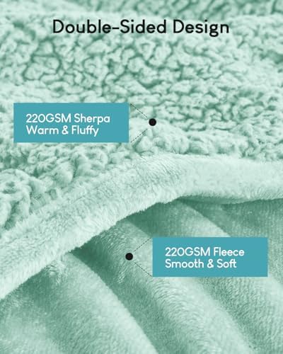 Cottonblue Sherpa Weighted Blanket for Adults 20lbs Queen Twin Size 60x80in - Image 3