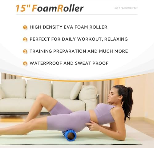 SUBCULTUREPICK 5 in 1 Foam Roller Set High Density Deep Tissue Massager - Image 3
