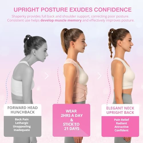 SHAPERKY Posture Corrector for Women for Support: Back Brace for Full Back Support - Adjustable Shoulder Straightener for Women and Men (Large) - Image 4