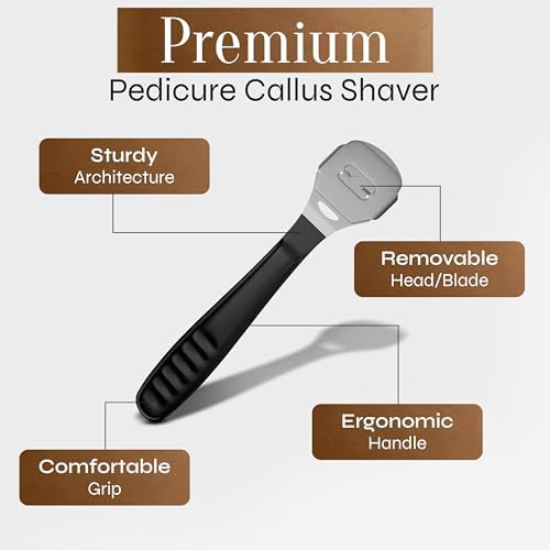 Facón Professional Callus Shaver Remover with 50 Blades, Pedicure Razor for Feet & Hands, Foot Razor for Callus Removal, Callus Blade Remover, Corn Shaver, Surgical Grade Premium Stainless Steel Tool - Image 6