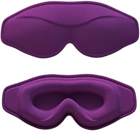 Sleep Eye Mask for Men Women, 3D Contoured Sleeping Mask, Soft Comfort Blindfold & Eye Cover for Flight Travel Yoga Nap by EMICUTE