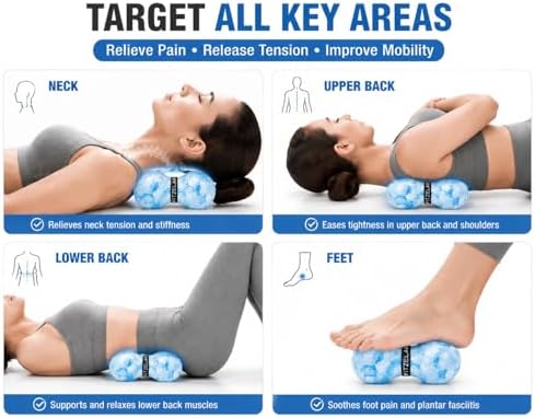 FITZELAR Double Lacrosse Massage Ball for Myofascial Release, Quality Certification, Massage Deep Tissue for Waist Back Feet, Trigger Point Therapy, Muscle Knots, Peanut Massage Ball for Muscle Pain - Image 3