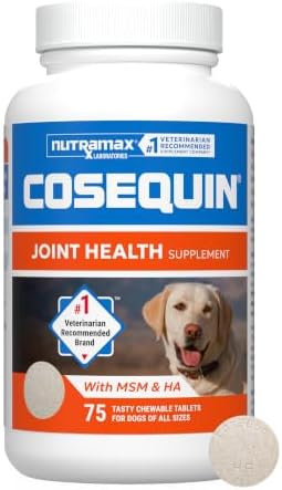 Nutramax Cosequin Dog Joint Supplement, MSM & HA, Chewable Tablets, 75ct by Unknown
