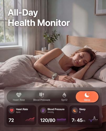 Smart Watch, Fitness Watch for Women Men with 24/7 Heart Rate/Blood Pressure Monitor,Pedometer, Sleep Tracker, 120+ Sport Modes, IP68 Waterproof Activity&Fitness Tracker Compatible with Android iPhone - Image 2