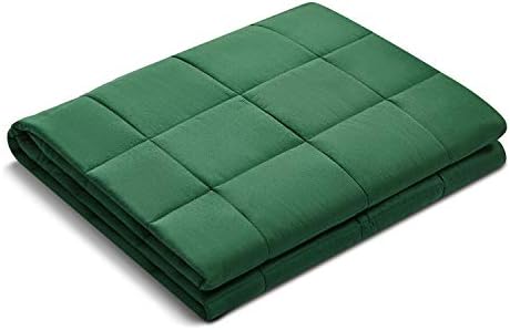 TONGDADA California King Size Weighted Blanket | 90''x108'',40lbs | Perfect for Couples,Designed for Heavy Weight Enthusiasts | Premium Cotton Material with Glass Beads | Dark Green - Image 2