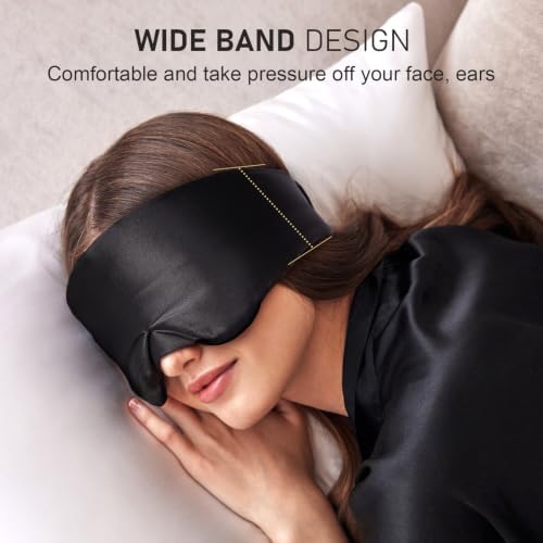 LitBear Silk Sleep Mask for Side Sleeper, Eye Mask Sleeping for Women Men - Image 4