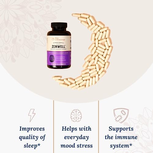 Live Conscious KSM-66 Ashwagandha Supplement w/L Theanine & AlphaWave - ZenWell Everyday Stress Relief, Cognitive, Brain Health - Ashwagandha for Men & Women - 60 Capsules (2-Pack) - Image 3
