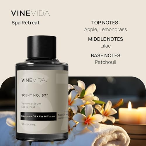 VINEVIDA [4 Fl Oz] Spa Retreat Fragrance Oil for Cold Air Diffusers - Essential Oils for Diffuser Oil Refill & Air Freshener Room Spray - Image 2