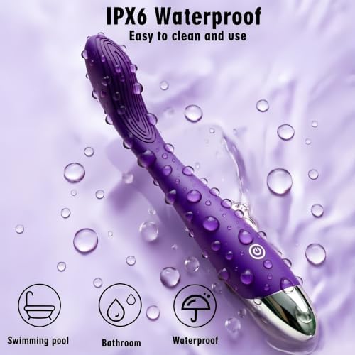 AEVEONE Mini Cordless Handheld Massager with 10 Vibration Modes, Waterproof Personal Body Massager for Face & Full Body Muscle Relaxation, Portable Massage Tool (Purple) - Image 4