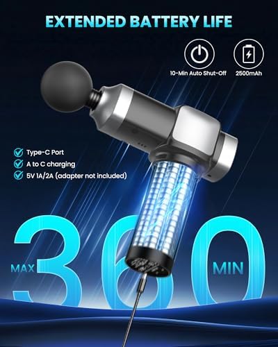 Massage Gun Deep Tissue, Handheld Percussion Muscle Massager for Back - Image 4