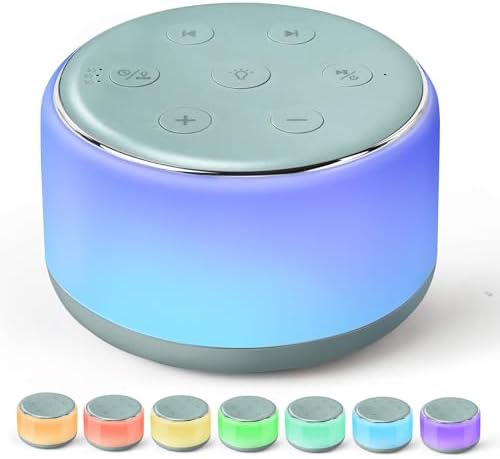 FamiSym Rechargeable White Noise Sound Machine Baby with Night Light by FamiSym