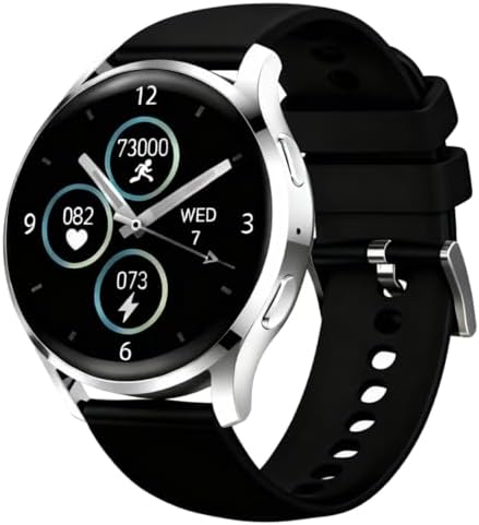 Smart Watch Fitness Tracker for iPhone Android for Women Men, Activity Tracker with Calorie & Step Counter, 150+ Sports, Daily Workout & Sleep Monitor，IP68 Waterproof Smartwatch (Black) by Unknown